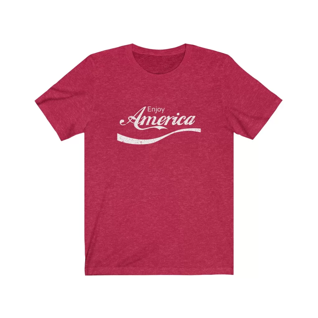 Tee The People - Enjoy America T-Shirt - Heather Red