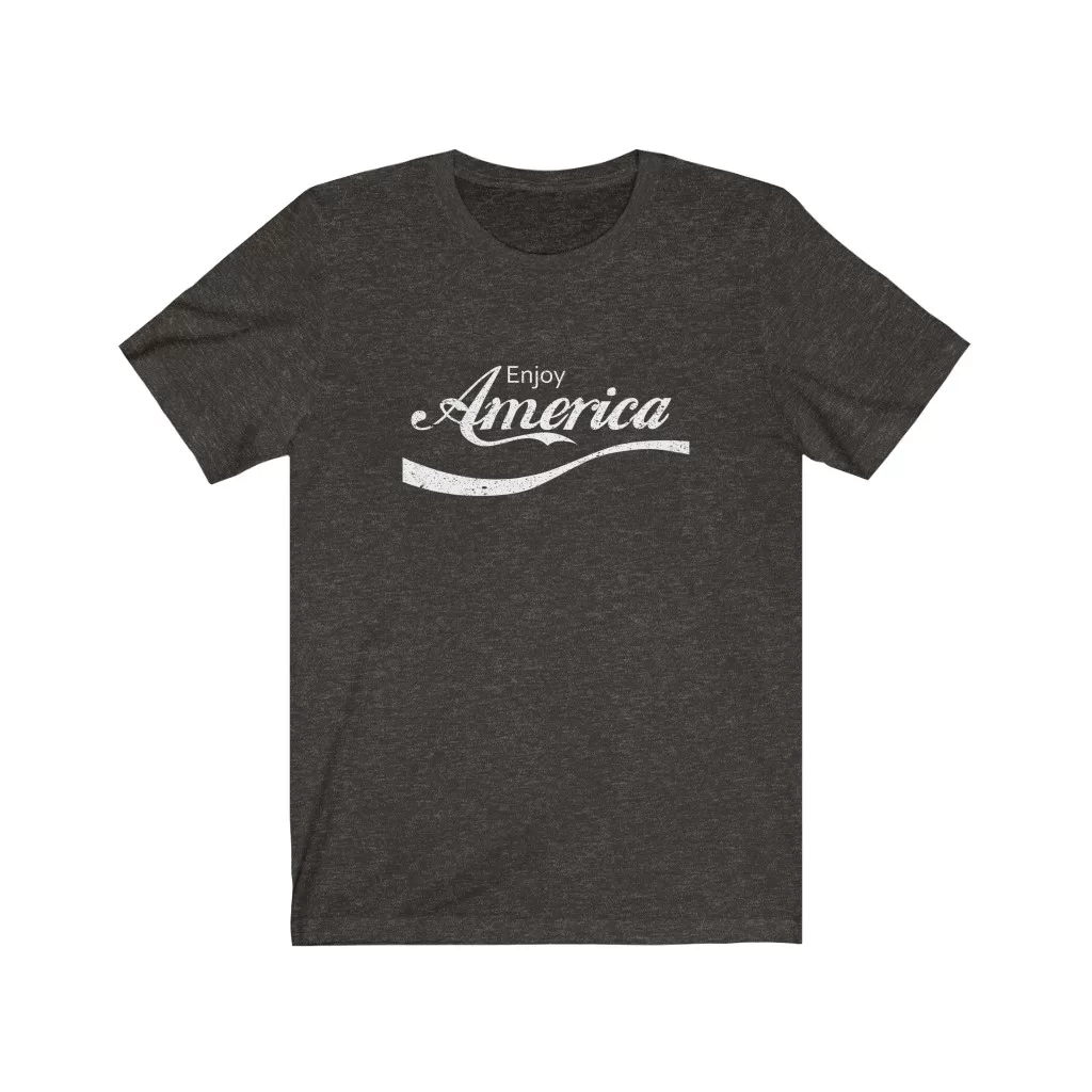 Tee The People - Enjoy America T-Shirt - Black Heather