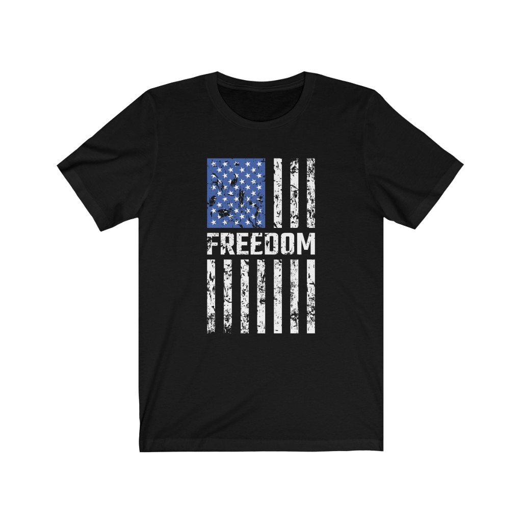 Tee The People - Freedom Flag T-Shirt - Black