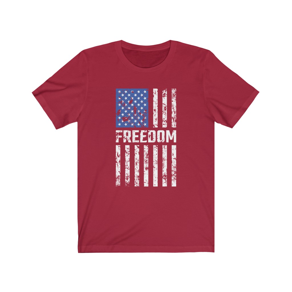 Tee The People - Freedom Flag T-Shirt - Canvas Red