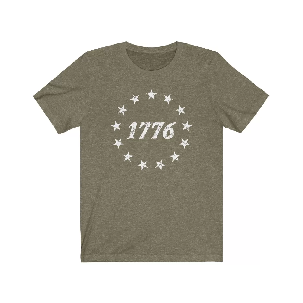 Tee The People - 1776 Betsy Ross Symbol T-Shirt - Heather Olive