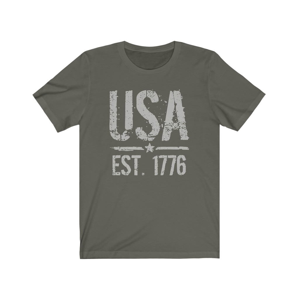 Tee The People - USA Established 1776 T-Shirt - Army