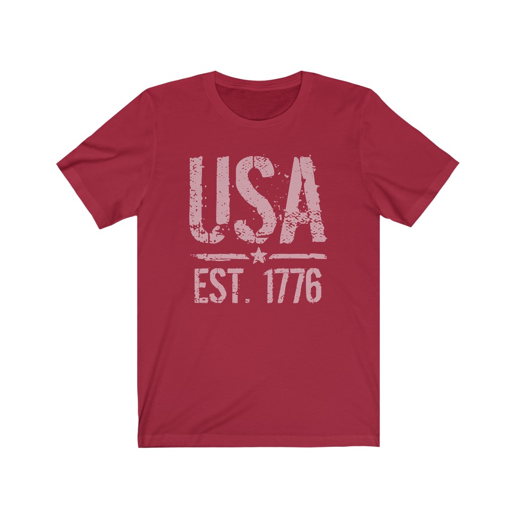 Tee The People - USA Established 1776 T-Shirt - Canvas Red