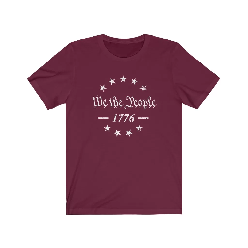 Tee The People - We The People 1776 Stars T-Shirt Maroon