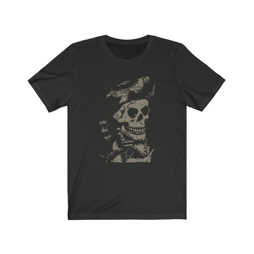 Tee The People - Davy Crockett Skull T-Shirt Vintage Black