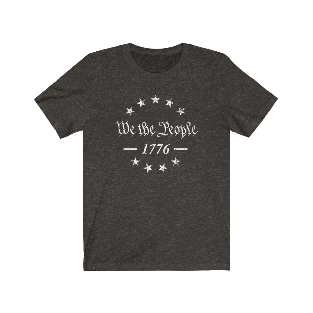 Tee The People - We The People 1776 Stars T-Shirt Black Heather
