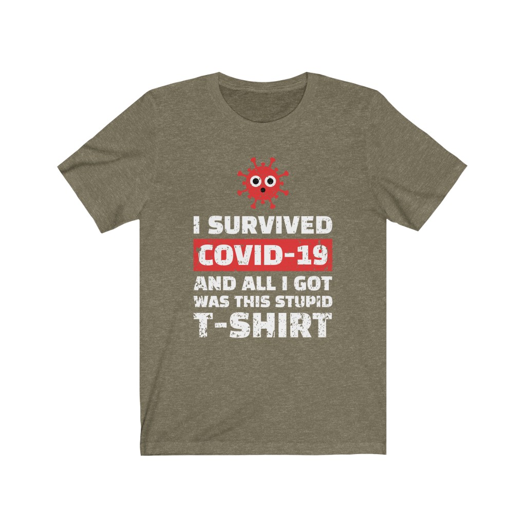 Tee The People - I Survived COVID-19 T-Shirt Heather Olive