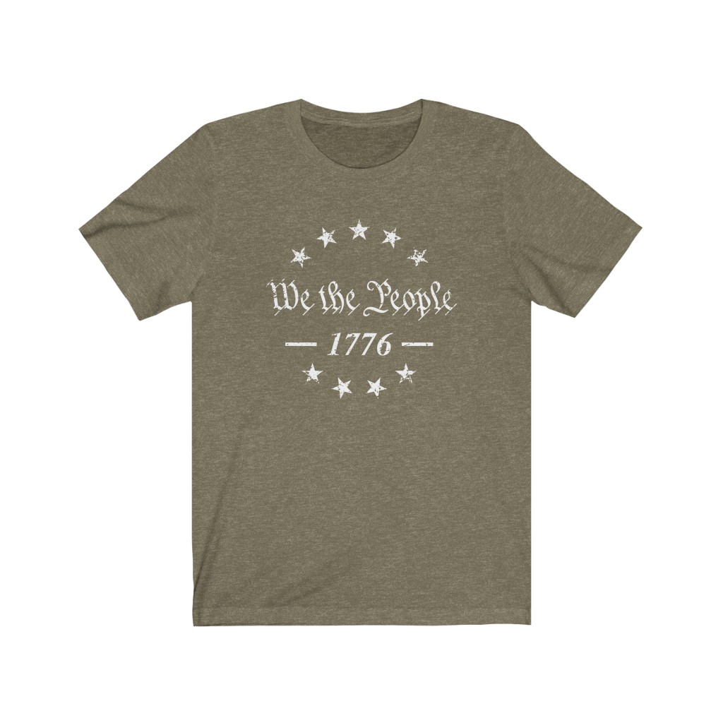 Tee The People - We The People 1776 Stars T-Shirt Heather Olive